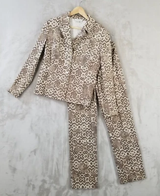 De Colección St John Pantalón Deportivo Traje Mujer M Marrón Cesta Tejido Pierna Recta EE. UU. Ecléctico Foto 1 de 4