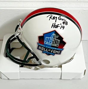 Ray Guy Signed "HOF 14" Hall of Fame Mini Helmet Auto - Tristar - Picture 1 of 6