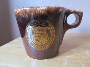 RUMPF OFENFEST Braun Tropfglasur Keramik UNIVERSITY of MISSOURI Kaffeebecher - Bild 1 von 7