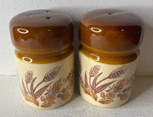 Vtg 1970s Royal Worcester Pepper Pot Evesham Pattern Salt & Pepper Shakers - Picture 1 of 2