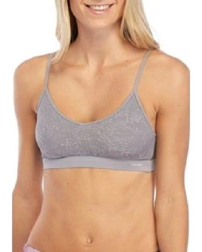Bralette para mujer Calvin Klein de encaje desnudo floral sin forro gris xs gris QF4046 Foto 1 de 2