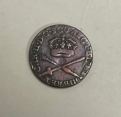 Scotland - 1677 Copper 2 Pence - Very Nice - Image 1 of 4