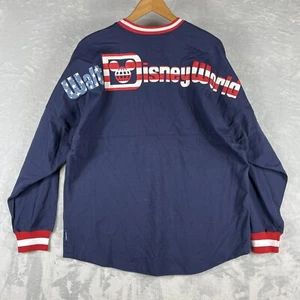 Disney Parks Disney World Spirit Jersey Long Sleeve Red White Blue Large T-Shirt - Picture 1 of 7