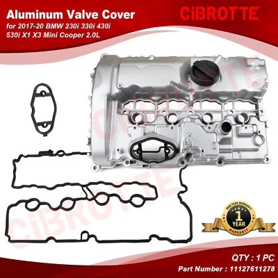 Aluminum Valve Cover for 2017-20 BMW 230i 330i 430i 530i X1 X3 Mini Cooper 2.0L - Image 1 of 4
