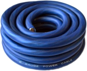 American Terminal 1/0 Gauge Blue 50ft Power/Ground Wire Soft Touch Cable - Picture 1 of 2