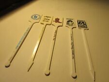 5 RARE SWIZZLE STICKS-MUSSO & FRANK Grill-Alice's Rest.-Tack Room,etc.- see pic