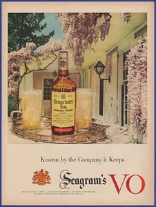 Vintage 1953 SEAGRAM'S V.O. Pubblicità stampa canadese whisky alcolici alcolici alcolici anni 50 - Foto 1 di 1
