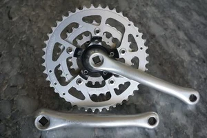 No Pogo Stronglight MTB Kurbel Set 175mm 44-32-22T Kurbelgarnitur - Bild 1 von 12