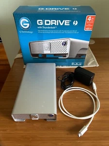 4TB G-Technology G-Drive 0GO3050 Thunderbolt/ USB 3.0 External Hard Drive - Photo 1/3