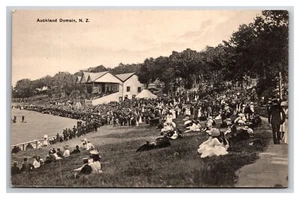 Large Crowds at Auckland Domain New Zealand UNP DB Postcard Z9 - Picture 1 of 2