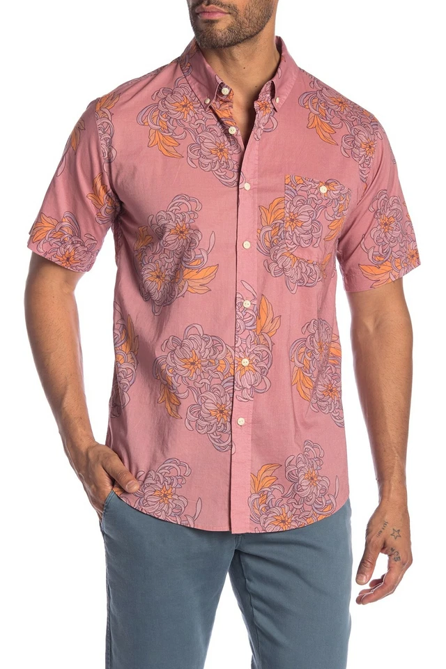 Camisa tejida con botones EZEKIEL S/S para hombre ahogada - rosa - mediana - nueva con etiquetas Foto 1 de 1