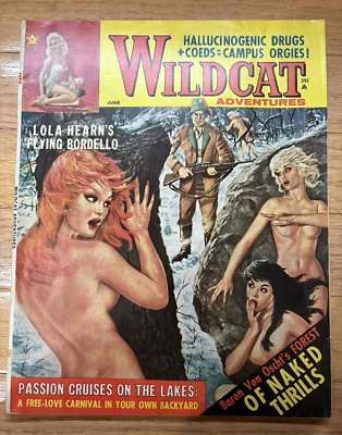 WILDCAT ADVENTURES MENS MAGAZINE 1964 Forest of Naked Thrills,Naked Maiden,Pinup - Image 1 of 4