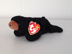 TY Beanie Baby Blackie - The Black Bear - Retirado - Pellets de PVC - 1993 - NUEVO - Imagen 1 de 8