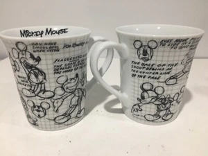 zwei Disney skizzierte Mickey Mouse Kaffeetassen - Bild 1 von 2