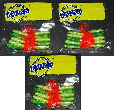 30 PIEZAS SEÑUELOS DE PESCA KALIN'S 5" TPL LARVAS DE ARTE 5TG10-808 TIGRE DE FUEGO/3-10 PAQUETES  Foto 1 de 2