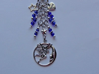 ENCANTO DE HADAS AMOR CORAZÓN ESTRELLA CRISTALES LLAVERO BOLSO MONEDERO DIARIO BASURA ENCANTO AUTOMÁTICO Foto 1 de 4