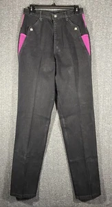 Vintage Rough Rider by Circle T Damenjeans schwarz und rosa Western 11/12 USA - Bild 1 von 10