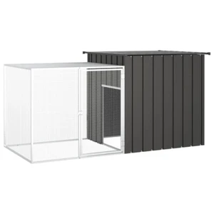 vidaXL Chicken Cage Anthracite 200x91x100 cm Galvanised Steel - Picture 1 of 6