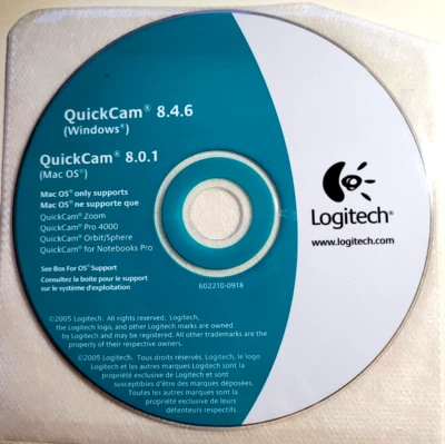 QuickCam 8.4.6  For Windows QuickCam 8.0.1 For Mac OS-CD-2005  Logitech-+ Book - Image 1 of 4