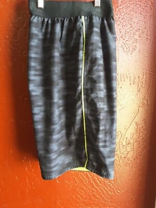  Swim Trunks Board Shorts Size 27 M By Nike Black/ neon  - Picture 1 of 11