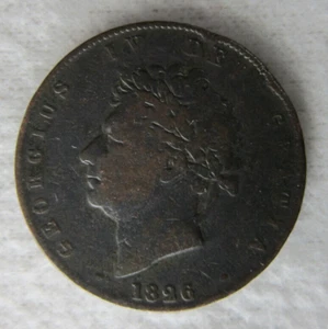 1826 Halfpenny - George IV British Copper Coin, 28mm - Picture 1 of 9