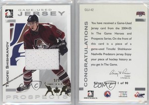 2004-05 ITG Heroes and Prospects Silver Fall Expo 1/1 Timofei Shishkanov #GUJ-42