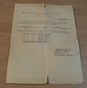 1946 Post Segunda Guerra Mundial 'Equipo enemigo' Certificado Posesión Autorización ~ Japonés ~ - Imagen 1 de 5