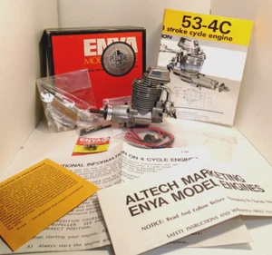 Vintage ENYA 53-4C  4-stroke R/C Model Airplane Engine New O.B. - Picture 1 of 12