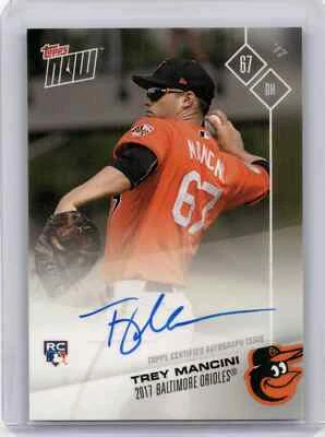 TREY MANCINI Autographed Rookie Card 2017 Topps Now #OD-8A Orioles RC Signed 📈 - Image 1 of 2