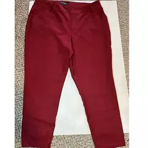 Eloquii Burnt Orange Normcore Business Casual Corpcore Chic Dress Pants SZ 18 - Picture 1 of 6