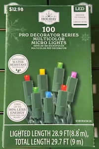 Holiday Time 100 Pro Decorator Series Multicolor Micro LED String Lights Multi - Picture 1 of 4