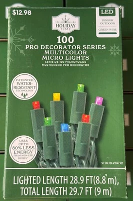 Holiday Time 100 Pro Decorator Series Multicolor Micro LED String Lights Multi - Image 1 of 4