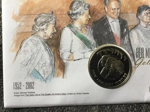 2002 The Queen's Golden Jubilee 50p Coin - First Day Cover - Falkland Islands - Picture 1 of 6