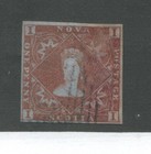 Nova Scotia 1851 1d used with nice 4 margins