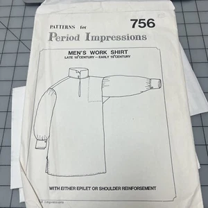 Period Impressions History #756 "Late 18th Century Men's Work Shirt", Used, CUT - Imagen 1 de 3
