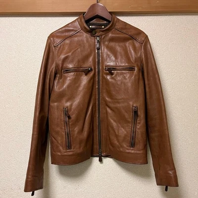 Coach Brown Leather Riders Jacket, Lamb Leather, S (fits M-L), Used - Image 1 of 4