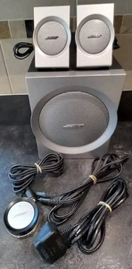 BOSE COMPANION 3 SERIES MULTIMEDIA SPEAKER SYSTEM SUBWOOFER REMOTE WORKS PERFECT - Picture 1 of 12