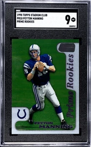 1998 Topps Stadium Club Prime Rookies #PR10 Peyton Manning Rc SGC 9 - Picture 1 of 2