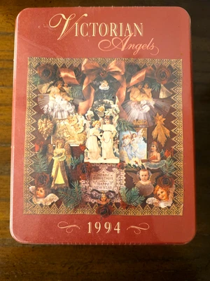 Головоломка Hallmark Springbok Victorian Angels 500 шт. Коллекционная оловянная упаковка 1994 г. - Изображение 1 из 4
