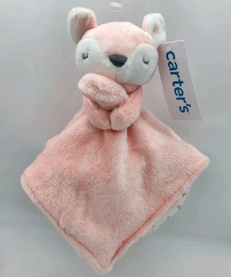 Nuevo Carters Lovey Pink Deer Bebé Niñas Manta de Seguridad Peluche Lovie NUEVO CON ETIQUETAS OEKO-TEX Foto 1 de 4