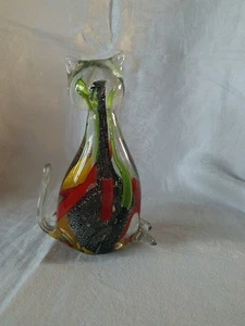 Fabrique Studio Hand Blown Art Glass Cat Figurine Made In Italy  - Picture 1 of 13