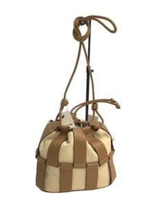 HEREU Shoulder Bag Canvas BRW Solid WBS22LLIN002 - Picture 1 of 6