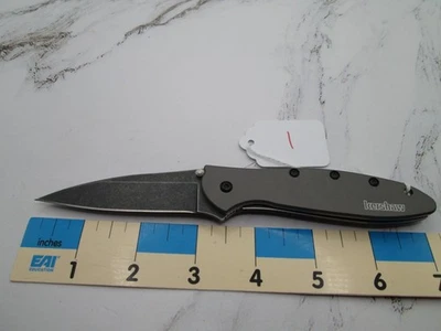 Cuchillo de bloqueo de revestimiento de apertura asistida #1 gris Kershaw Leek 1660GRYBW EE. UU. Foto 1 de 4