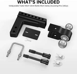 Heavy Duty Trailer Hitch 12000 LBS for RVs/Boats 2"Receiver 6" Drop w/Pin - Picture 1 of 8