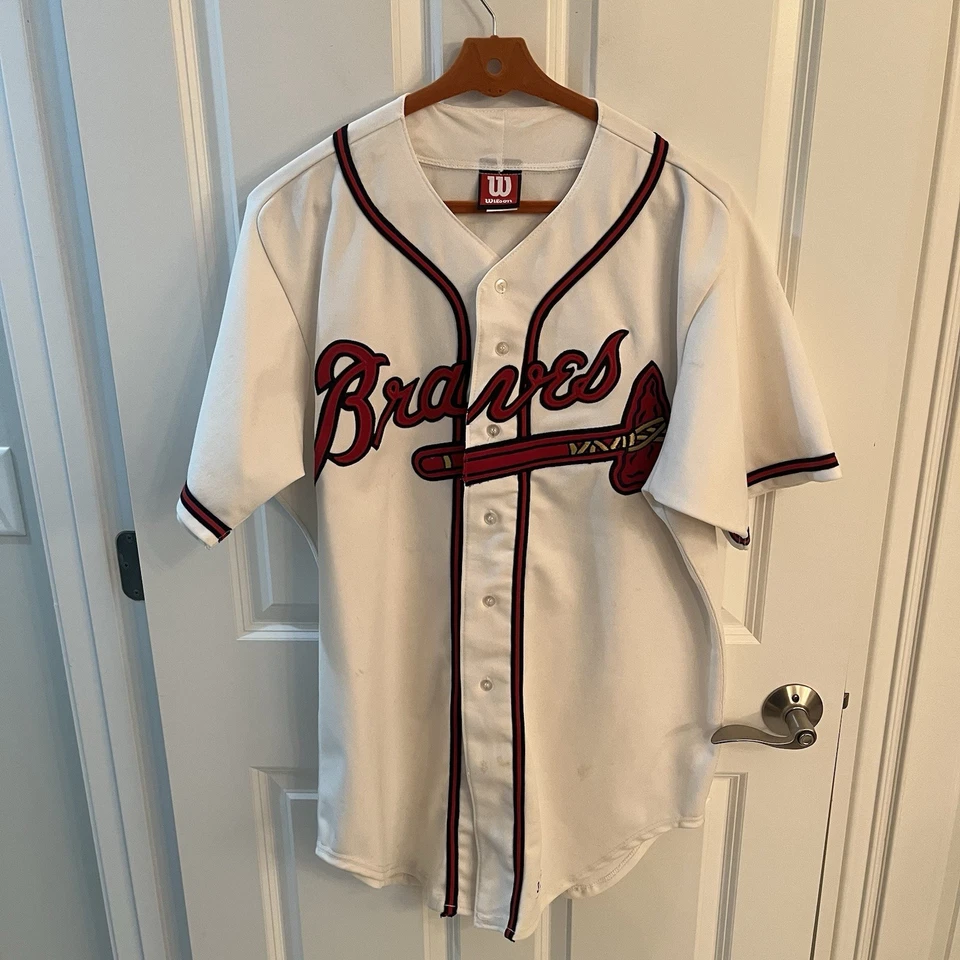 Wilson Atlanta Braves Jersey # 29 John Smoltz Autograph Auto Men Size 48 Game - Image 1 of 4