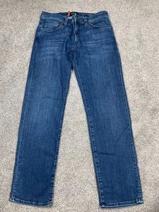 34 Heritage Jeans Uomo 34 Courage Mid Rise Dritto Lavaggio Scuro Denim Pantaloni Elasticizzati - Foto 1 di 9