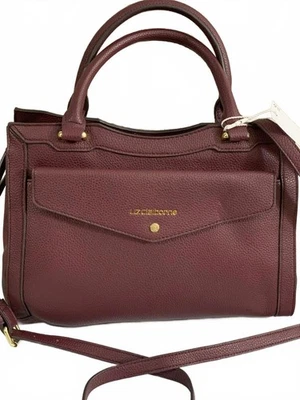 Bolso Liz Claiborne LC Alisia Bolso de Cuero Sintético Vino Oscuro Nuevo con Etiquetas Idea de Regalo de Vacaciones Foto 1 de 4