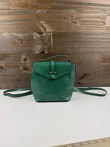 Divina Firenze Hecho en Italia Mochila de Cuero Verde Bolso de Hombro Bolso de Mano - Imagen 1 de 11