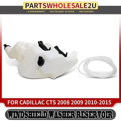 Reservatório de lavadora de para-brisa com tampa e bomba para Cadillac CTS 2008 2009 2010-2015 - Imagem 1 de 4