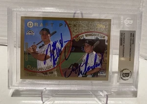 1999 Topps Dual Signed Auto Matt Holliday Jeff Winchester Beckett BAS - Picture 1 of 3